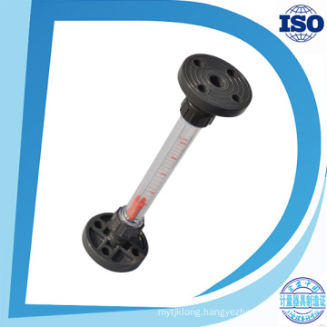 Various Flowrate Flange Type Short Tube Guide Rod Plastic Water Rotameter